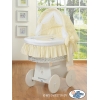 Bollerwagen mit Bettset mit Haube - Esel Luca creme