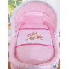 Bollerwagen mit Bettset mit Haube - Teddy Bär Barnaba rosa