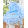 Bollerwagen mit Haube - Bär mit Schleife blau