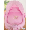 Bollerwagen mit Haube - Bär mit Schleife rosa