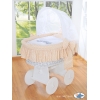 Bollerwagen mit Haube - Eulen Bigi Zibi & Adele beige