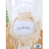 Bollerwagen mit Haube - Eulen Bigi Zibi & Adele beige