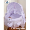 Bollerwagen mit Haube für Baby - Amelie lila