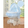 Bollerwagen mit Haube für Baby- Esel Luca blau