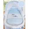 Bollerwagen mit Haube für Baby- Esel Luca blau