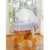 Bollerwagen mit Haube - Glamour grau-rot