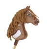 Braun Hobbyhorse mit brauner Mähne mit Weiße Schecke