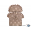 Creme Weide Puppenwagen Bettwäsche Braun Punktmuster nr 101699-584