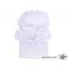 Creme Weide Geflecht Puppenwagen Weiß Weiß mit Stickerei nr 101699-906