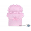 Creme Weide Retro Puppenwagen Rattangeflecht Bettwäsche Rosa Punktmuster nr 101699-553