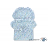 Creme Weide Rattangeflecht Vintage Puppenwagen Bettwäsche blaue Blümchen nr 101699-532