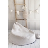 Sitzsack Pouf aus creme Samt