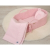 Bettwäsche für Moseskorb Decke mit Kissen Bär 2tlg  - rosa