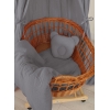 Decke mit Kissen Teddybär MUSSELIN- set 2tlg - Anthrazit