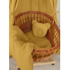 Baby Decke mit Kissen Teddybär MUSSELIN- set 2tlg - honig gelb