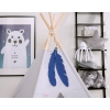 Dekorative Filz Federn 2tlg  für Teepee Zelt - blau