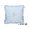 Dekoratives Kissen mit Applikation - blau
