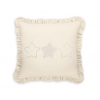 Dekoratives Kissen mit Applikation - creme