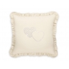 Dekoratives Kissen mit Applikation - creme