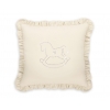 Dekoratives Kissen mit Applikation - creme