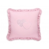 Dekoratives Kissen mit Applikation - rosa