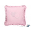 Dekoratives Kissen mit Applikation - rosa