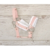 Die Verstellbare Halfter für Hobby Horse A3 - puderrosa mit weißem Pelz
