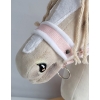 Die Verstellbare Halfter für Hobby Horse A3 - puderrosa mit weißem Pelz