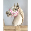 Die Verstellbare Halfter für Hobby Horse A3 - rosa mit weißem Pelz