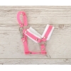 Die Verstellbare Halfter für Hobby Horse A3 - rosa mit weißem Pelz