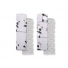 Doppelseitige Gurtpolster BOBONO -  Panda grau/grau