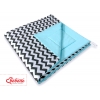 Doppelseitige Teepee Spielmatte - Chevron schwarz/ blau