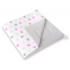 Doppelseitige Teepee Spielmatte - Rosa-grauen Sternen/grau