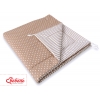 Doppelseitige Teepee Spielmatte - Teepee Kinderspiel-Zelt - Braun-Punktemuster/beige gestreift