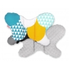 Doppelseitiges Anti - Schock -Kissen  "Butterfly"-farbige Fischschuppen/grau