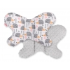 Doppelseitiges Anti- Schock Kissen "Butterfly"- Igel grau/grau