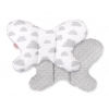 Doppelseitiges Anti - Schock -Kissen  "Butterfly" - Wolken grau/grau