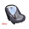 Doppelseitiges Baby Kopfstützkissen - blaue Hasen
