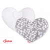 Doppelseitiges Baby Kopfstützkissen - bubbles grau