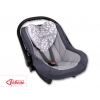 Doppelseitiges Baby Kopfstützkissen - bubbles grau