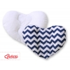 Doppelseitiges Baby Kopfstützkissen - Chevron dunkelblau