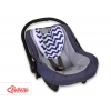 Doppelseitiges Baby Kopfstützkissen - Chevron dunkelblau