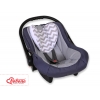 Doppelseitiges Baby Kopfstützkissen - Chevron grau