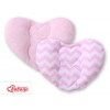 Doppelseitiges Baby Kopfstützkissen - Chevron rosa