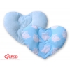 Doppelseitiges Baby Kopfstützkissen - Eulen blau