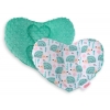 Doppelseitiges Baby Kopfstützkissen - Igel mint