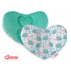 Doppelseitiges Baby Kopfstützkissen - Igel mint