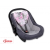 Doppelseitiges Baby Kopfstützkissen - rosa Blüten