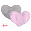 Doppelseitiges Baby Kopfstützkissen - rosa Hasen