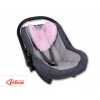 Doppelseitiges Baby Kopfstützkissen - rosa Hasen